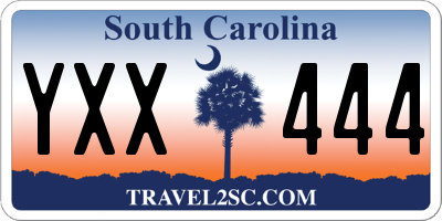 SC license plate YXX444