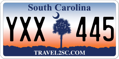 SC license plate YXX445