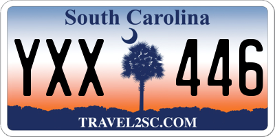 SC license plate YXX446