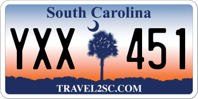 SC license plate YXX451