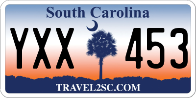 SC license plate YXX453