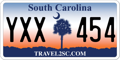 SC license plate YXX454