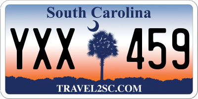 SC license plate YXX459