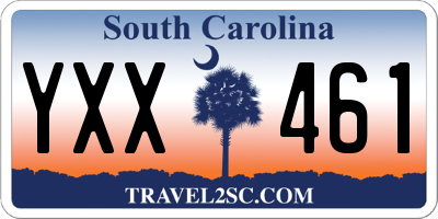 SC license plate YXX461