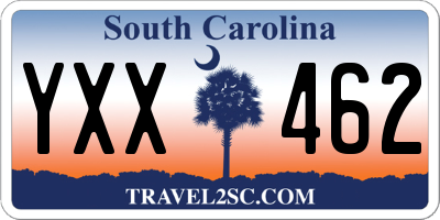 SC license plate YXX462