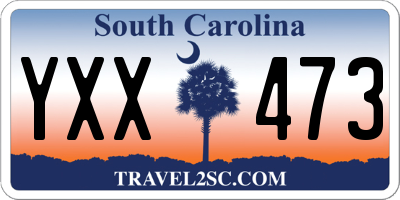 SC license plate YXX473