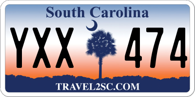 SC license plate YXX474