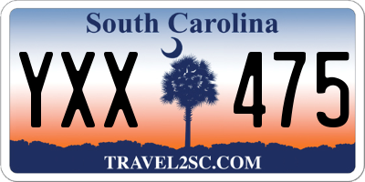 SC license plate YXX475