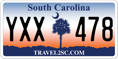 SC license plate YXX478