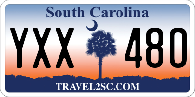 SC license plate YXX480
