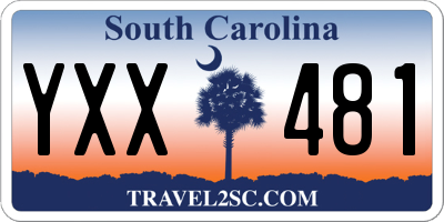 SC license plate YXX481