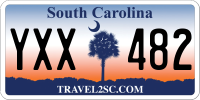 SC license plate YXX482