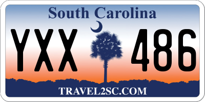 SC license plate YXX486