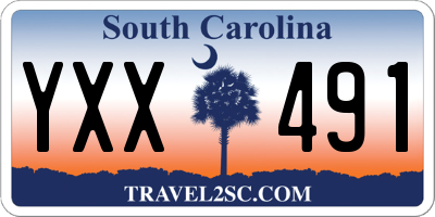 SC license plate YXX491