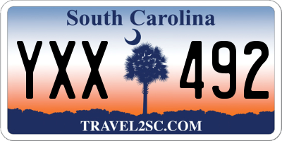 SC license plate YXX492