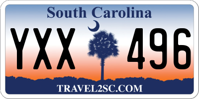SC license plate YXX496