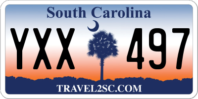 SC license plate YXX497