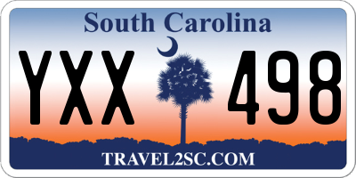 SC license plate YXX498