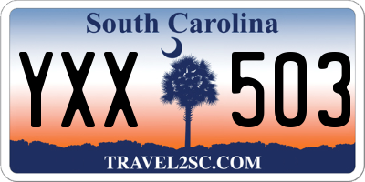 SC license plate YXX503