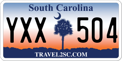 SC license plate YXX504