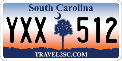 SC license plate YXX512