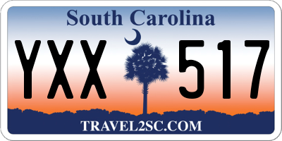 SC license plate YXX517