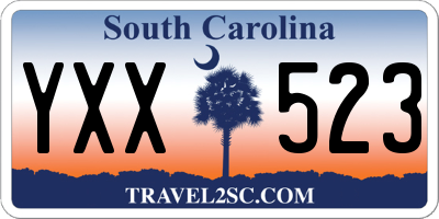 SC license plate YXX523