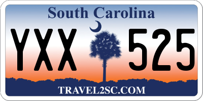 SC license plate YXX525