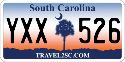 SC license plate YXX526