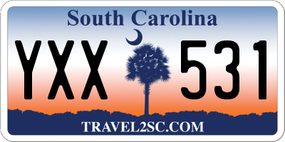 SC license plate YXX531