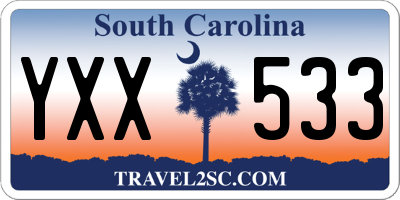 SC license plate YXX533