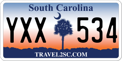 SC license plate YXX534