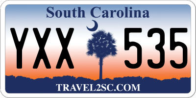 SC license plate YXX535