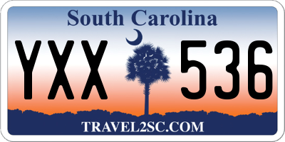 SC license plate YXX536