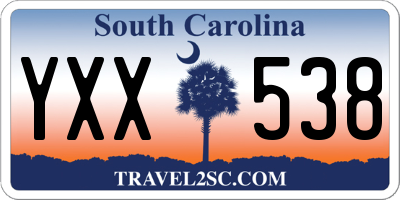 SC license plate YXX538