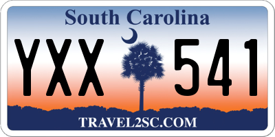 SC license plate YXX541