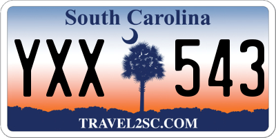 SC license plate YXX543