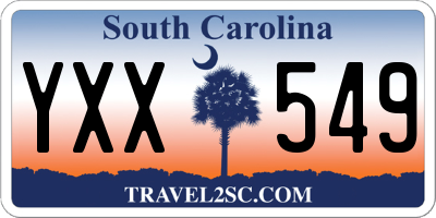 SC license plate YXX549