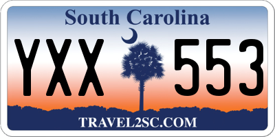 SC license plate YXX553