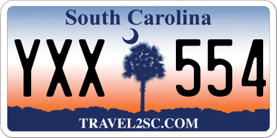 SC license plate YXX554