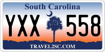 SC license plate YXX558