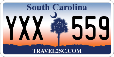 SC license plate YXX559