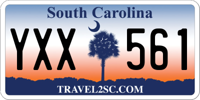 SC license plate YXX561