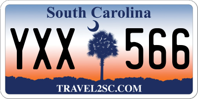 SC license plate YXX566