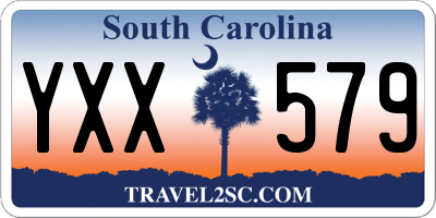 SC license plate YXX579