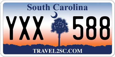SC license plate YXX588
