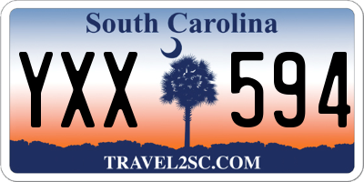 SC license plate YXX594