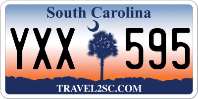 SC license plate YXX595