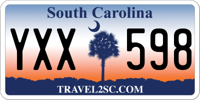 SC license plate YXX598