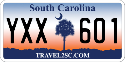 SC license plate YXX601